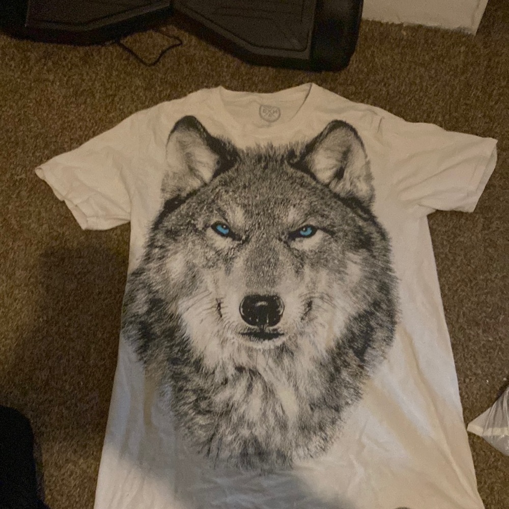 white wolf shirt